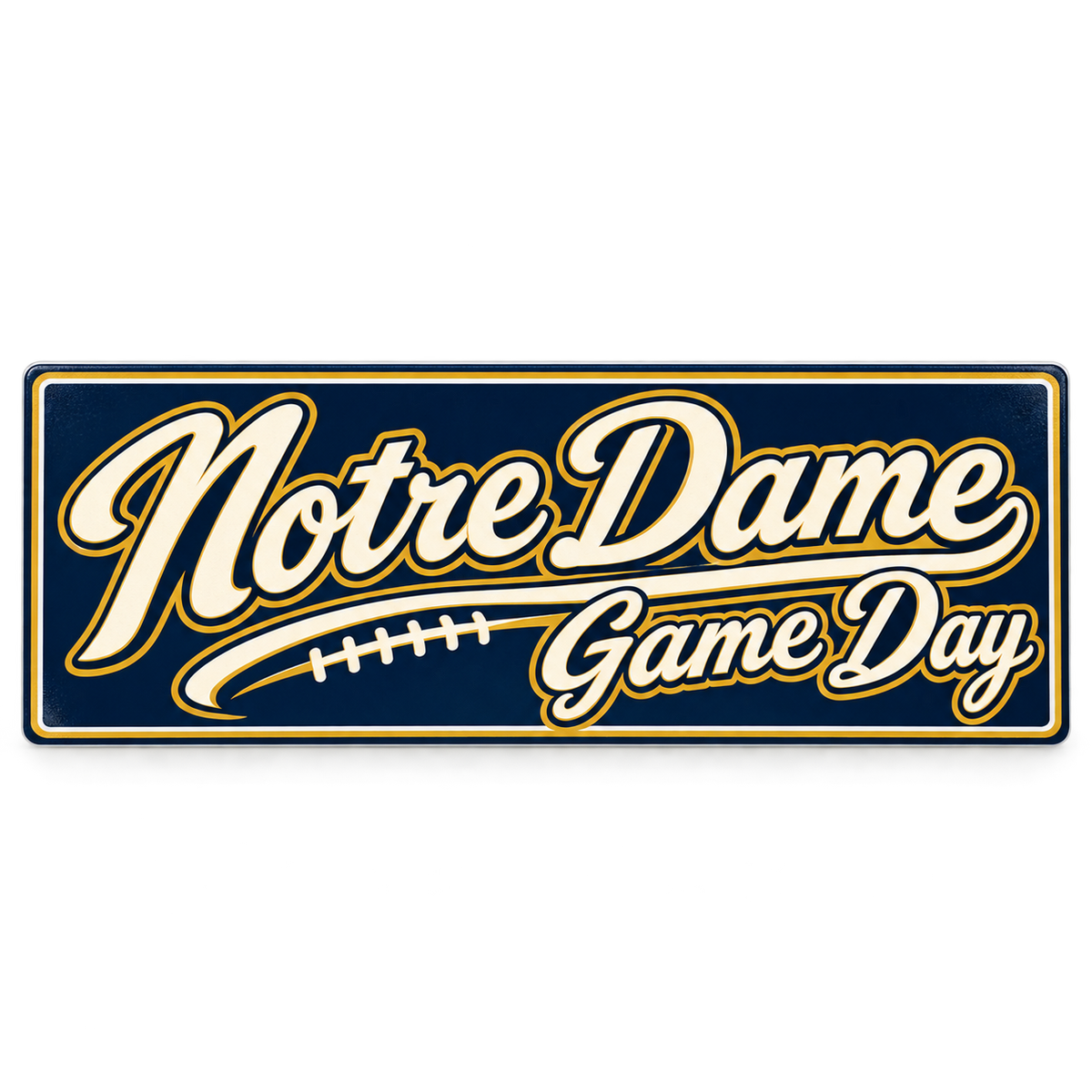 Notre Dame Game Day Script Bumper Sticker — product thumbnail