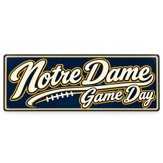 Notre Dame Game Day Script Bumper Sticker — product thumbnail