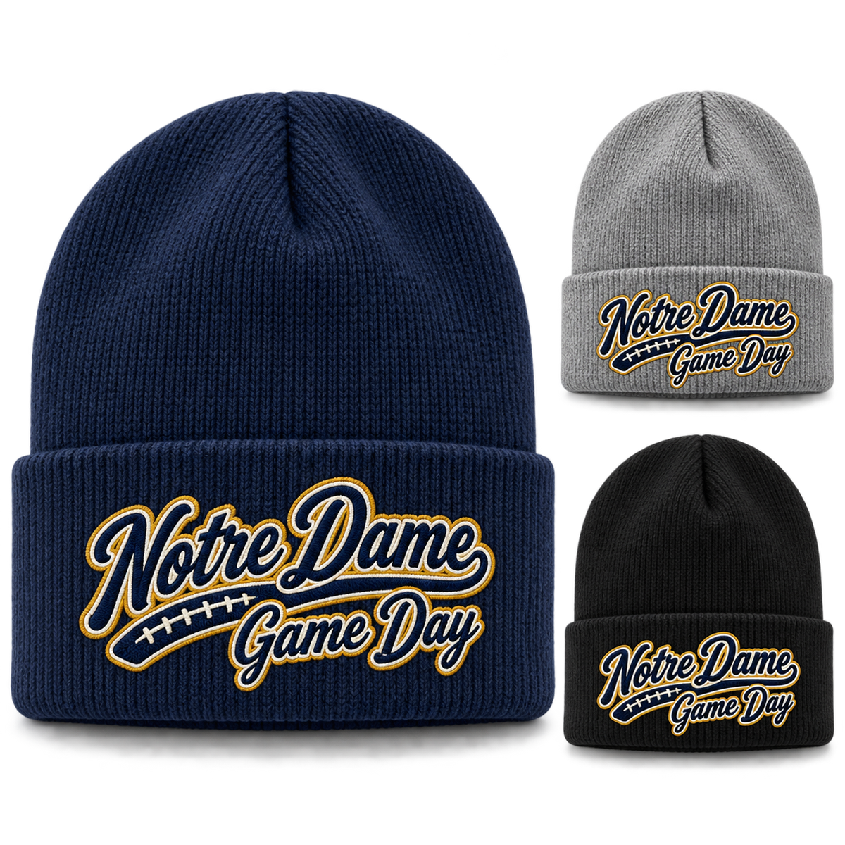 Notre Dame Game Day Script Cuffed Beanie — product thumbnail