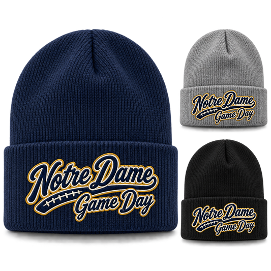 Notre Dame Game Day Script Cuffed Beanie — product thumbnail
