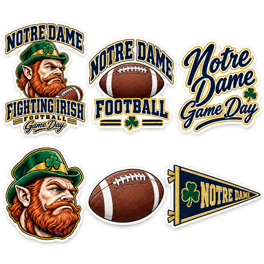 Notre Dame Game Day Spirit 6-Piece Sticker Pack — product thumbnail
