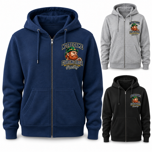 Notre Dame Left-Chest Full-Zip Hoodie — product thumbnail