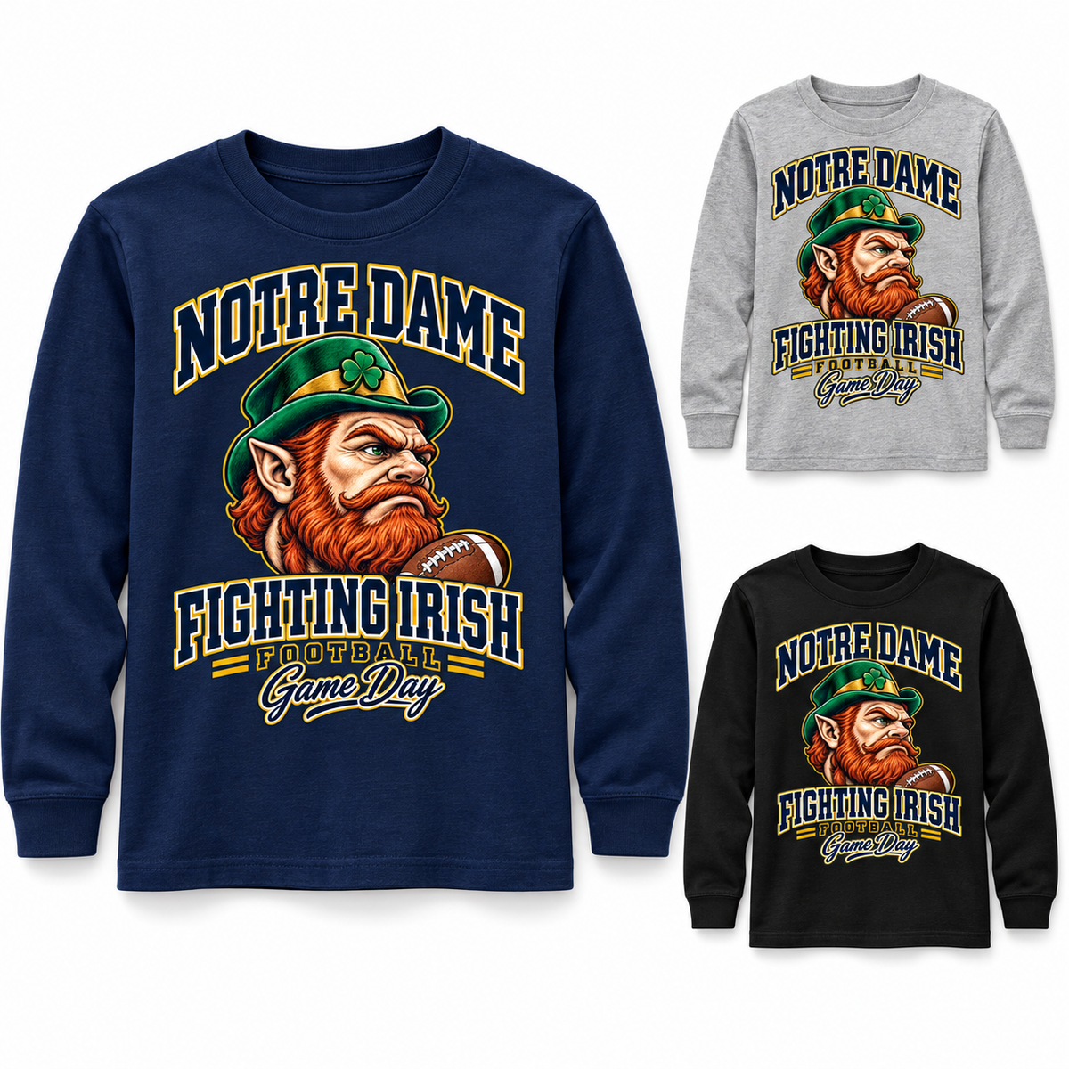 Notre Dame Youth Mascot Long Sleeve T-Shirt — product thumbnail