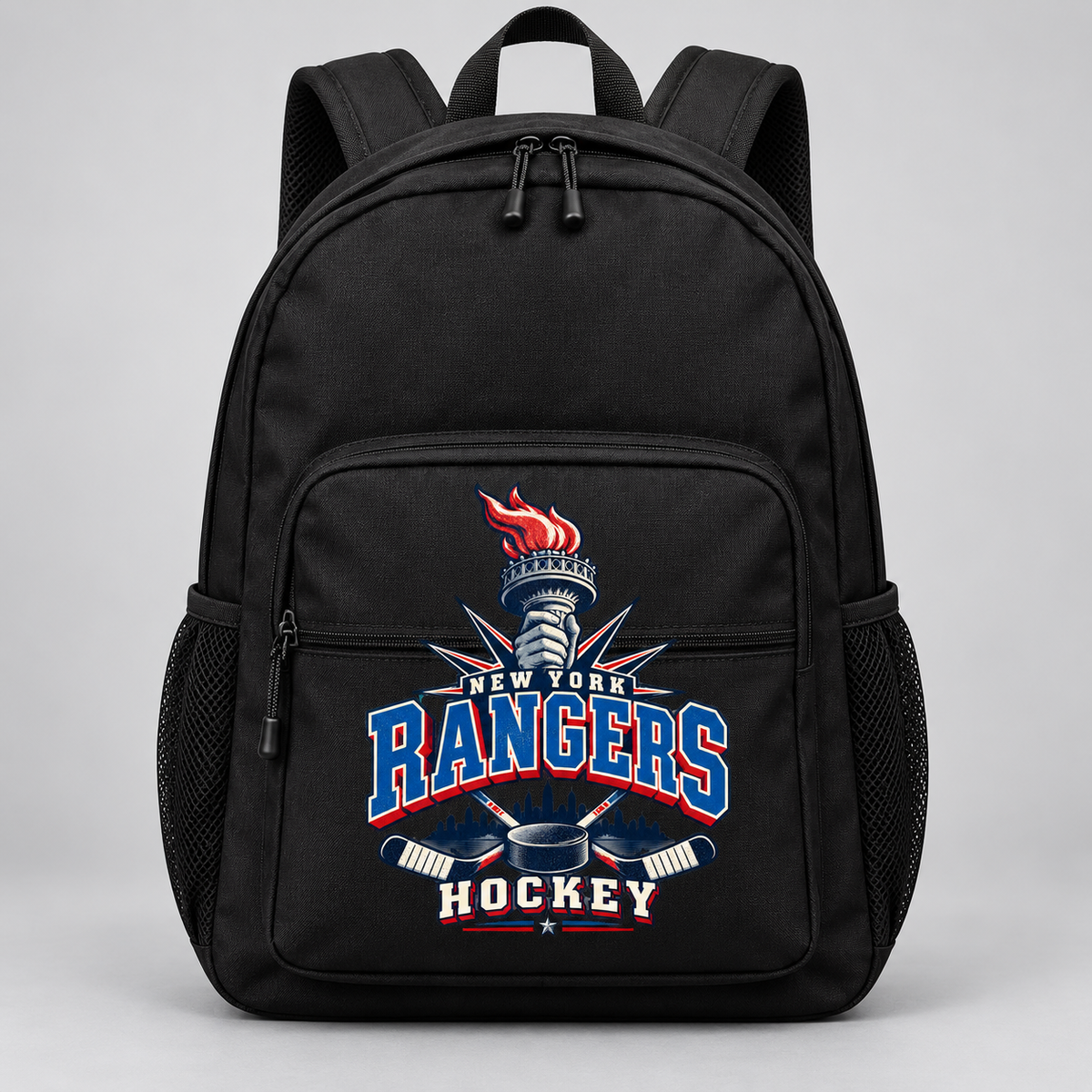 New York Rangers Torch Retro Game Day Backpack in Black, front view