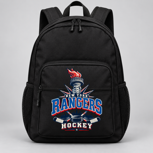 New York Rangers Torch Retro Game Day Backpack in Black, front view