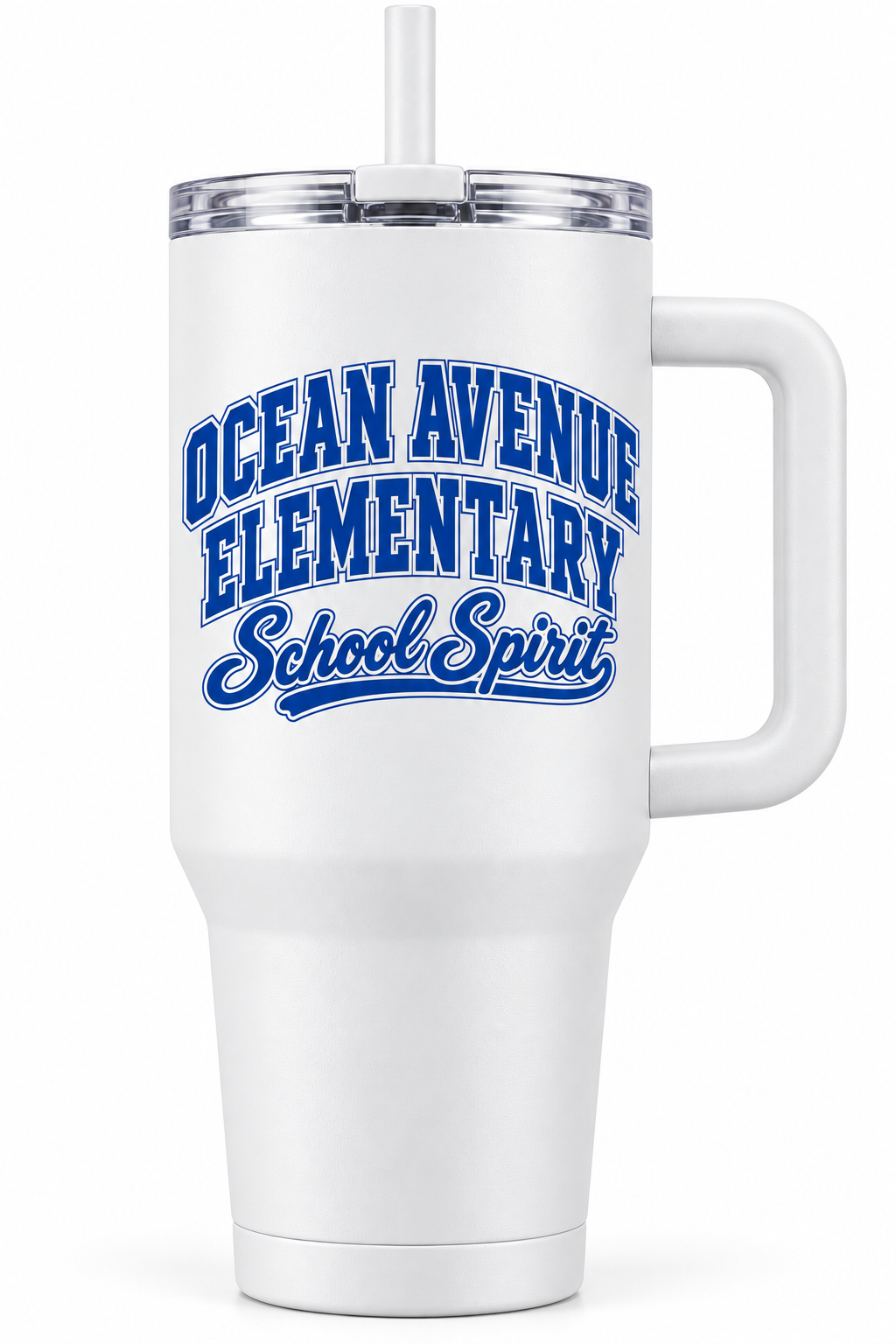 Ocean Avenue Elementary School Spirit Handled Straw Tumbler