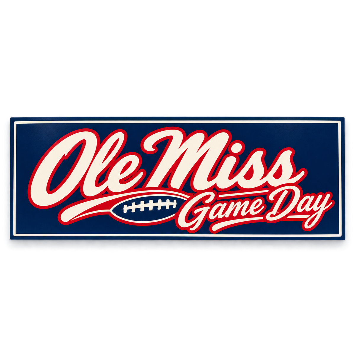 Ole Miss Game Day Script Bumper Sticker — product thumbnail