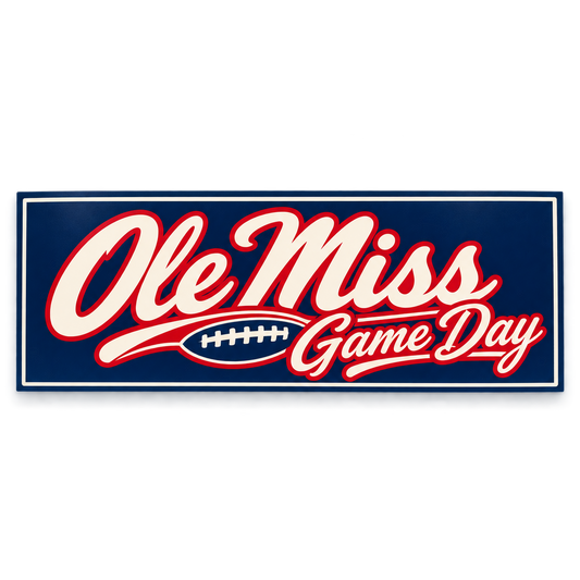Ole Miss Game Day Script Bumper Sticker — product thumbnail
