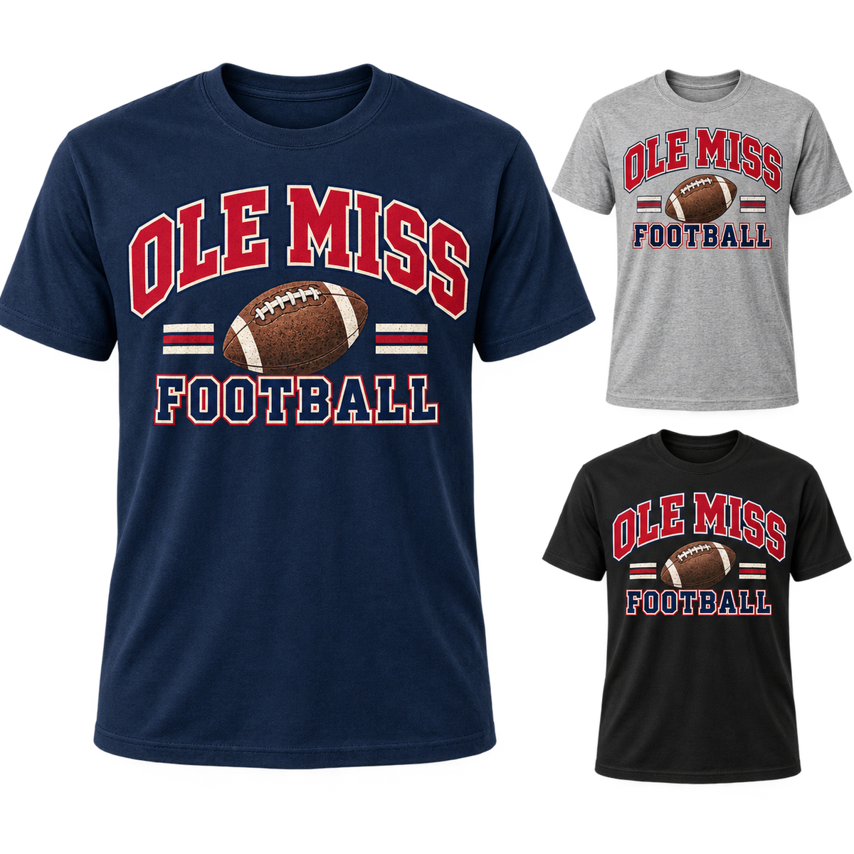 Ole Miss Heritage Arch Football T-Shirt — product thumbnail