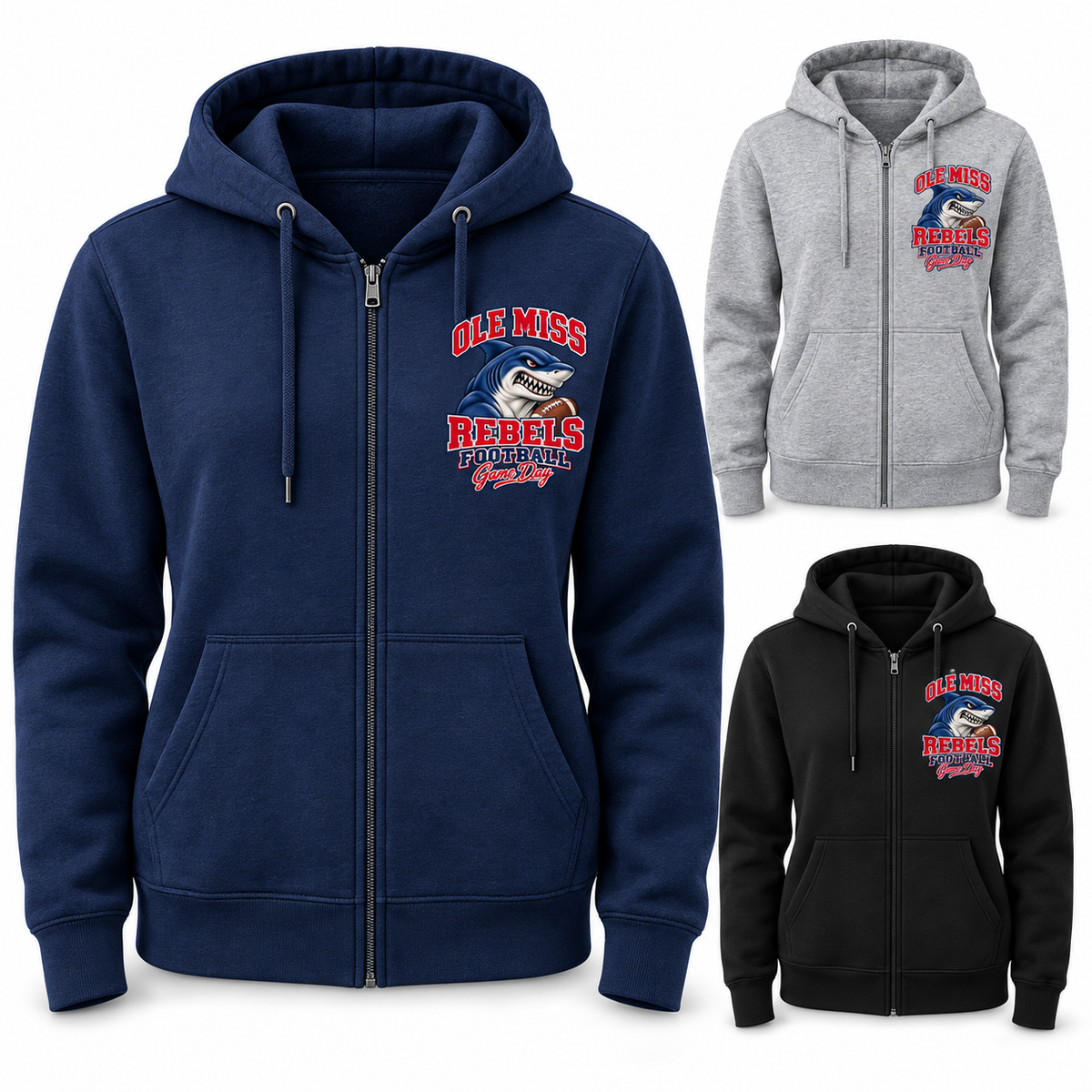 Ole Miss Left-Chest Full-Zip Hoodie — product thumbnail