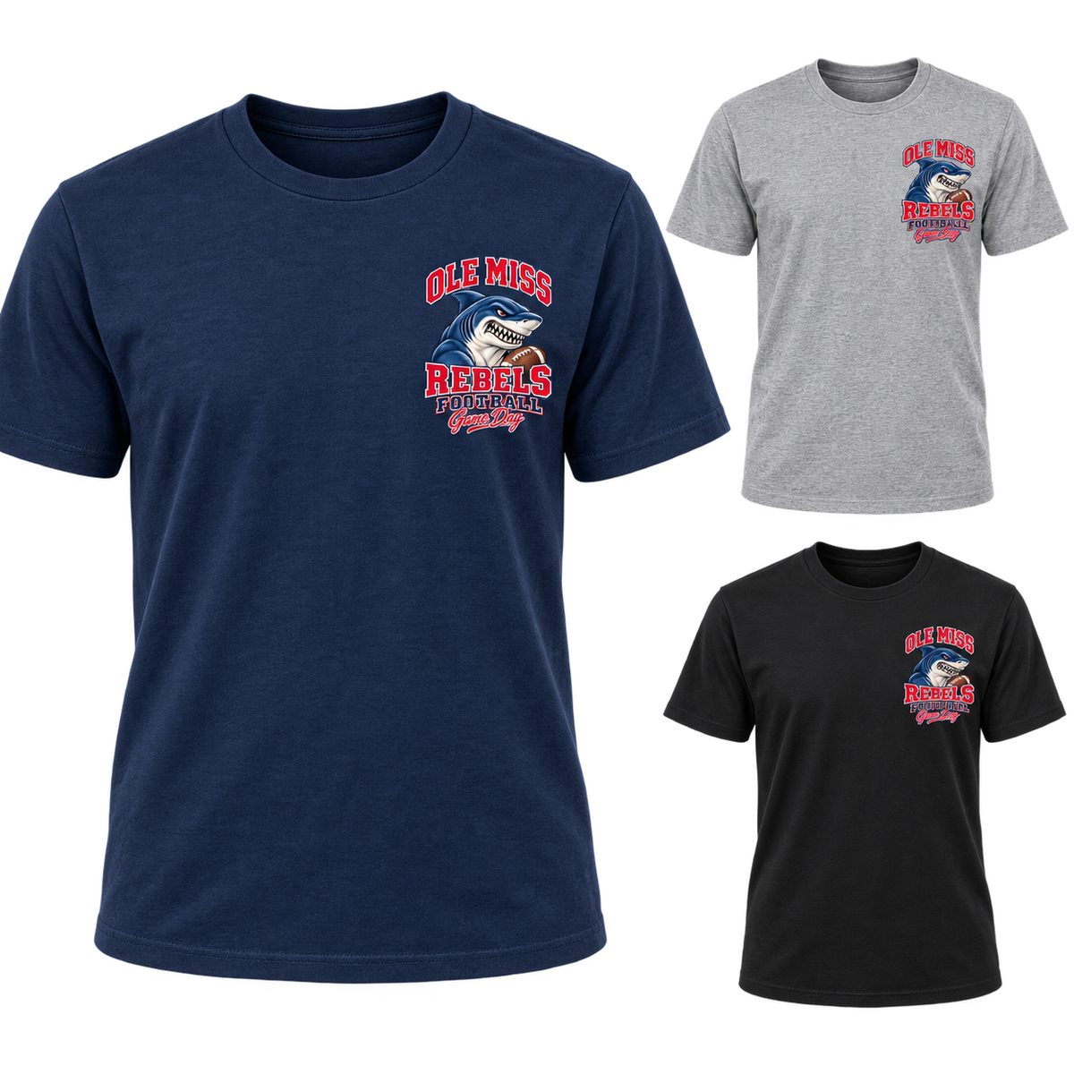 Ole Miss Left-Chest Mascot T-Shirt — product thumbnail