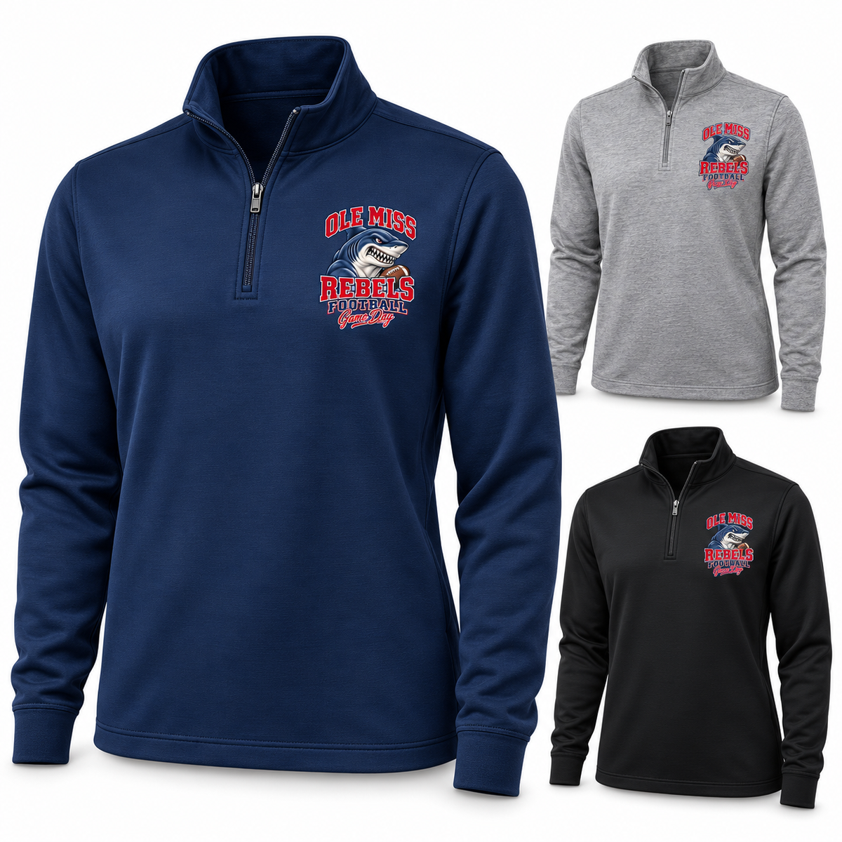 Ole Miss Left-Chest Quarter-Zip Pullover — product thumbnail