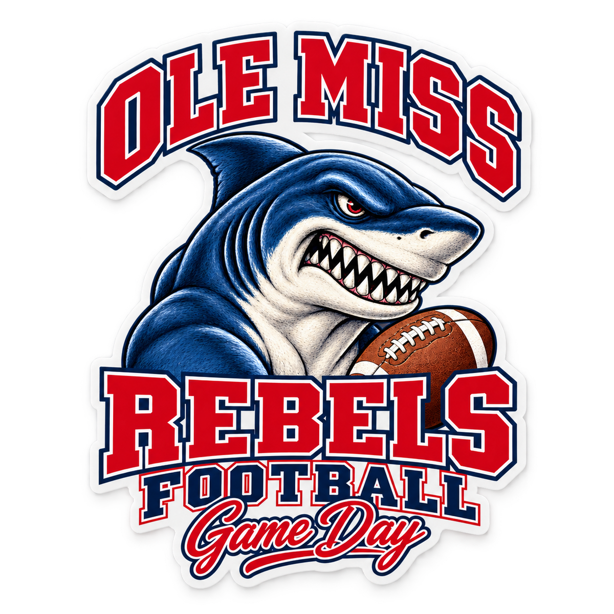 Ole Miss Mascot Die-Cut Sticker — product thumbnail