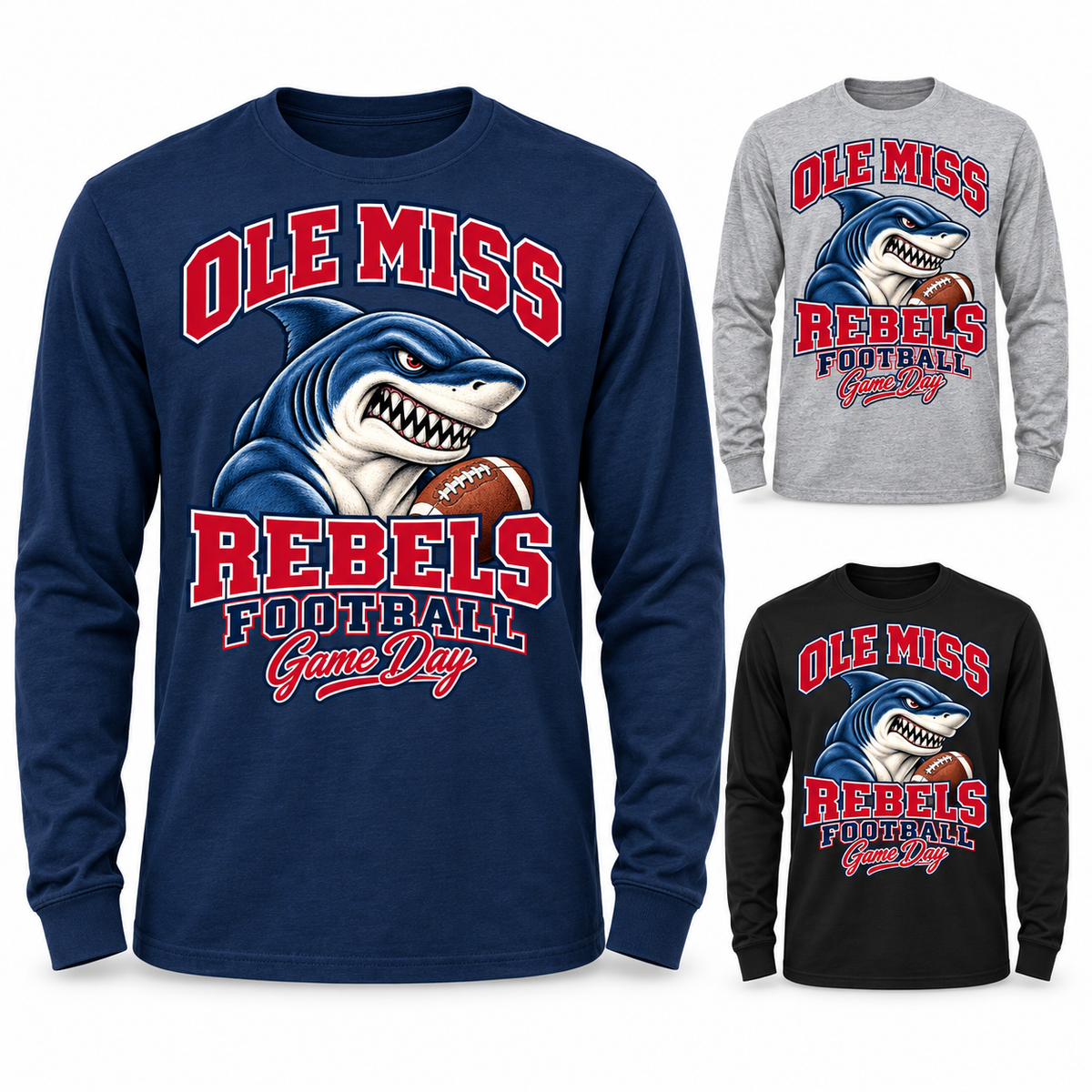 Ole Miss Mascot Long Sleeve T-Shirt — product thumbnail
