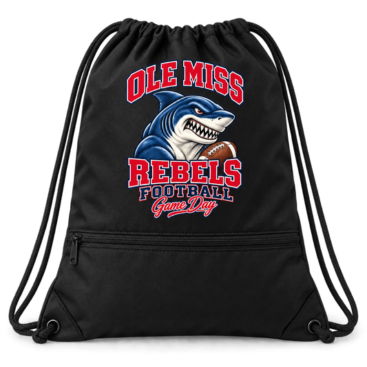 Ole Miss Mascot Zip-Pocket Drawstring Bag — product thumbnail