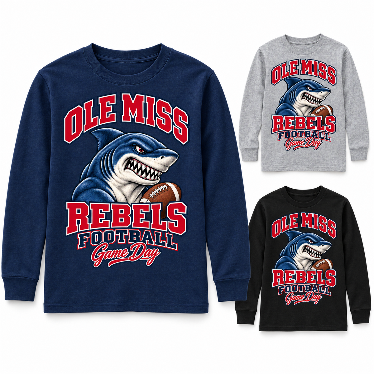 Ole Miss Youth Mascot Long Sleeve T-Shirt — product thumbnail