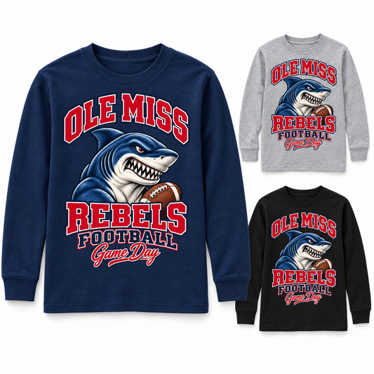 Ole Miss Youth Mascot Long Sleeve T-Shirt — product thumbnail