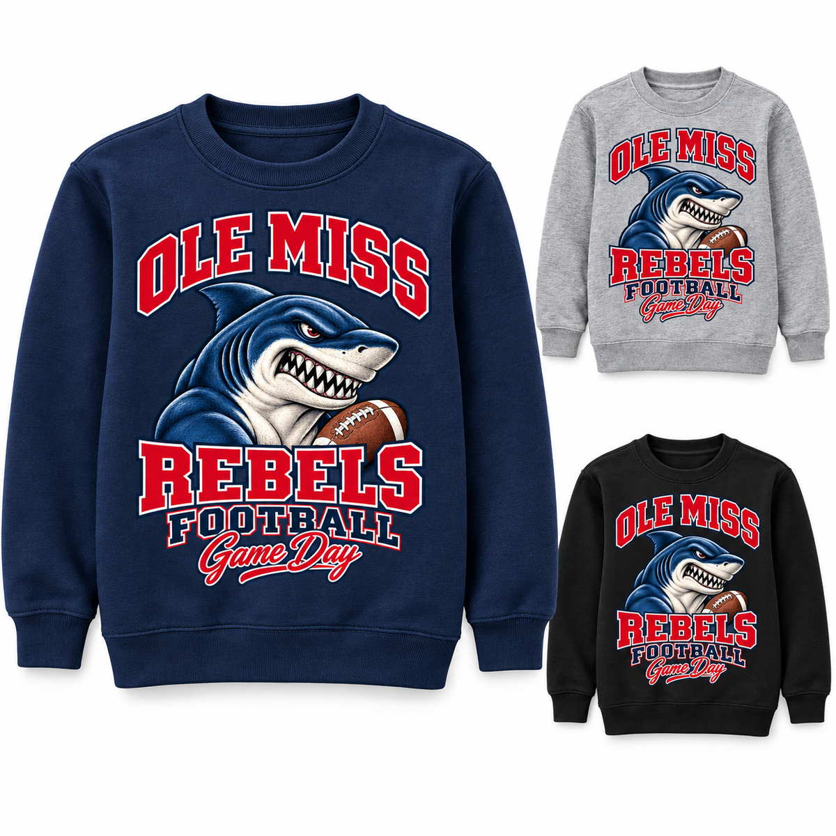 Ole Miss Youth Varsity Mascot Crewneck — product thumbnail