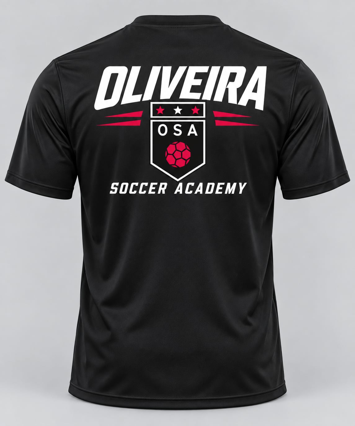 Oliveira Soccer Academy Street Graphic Performance Tee - black back view