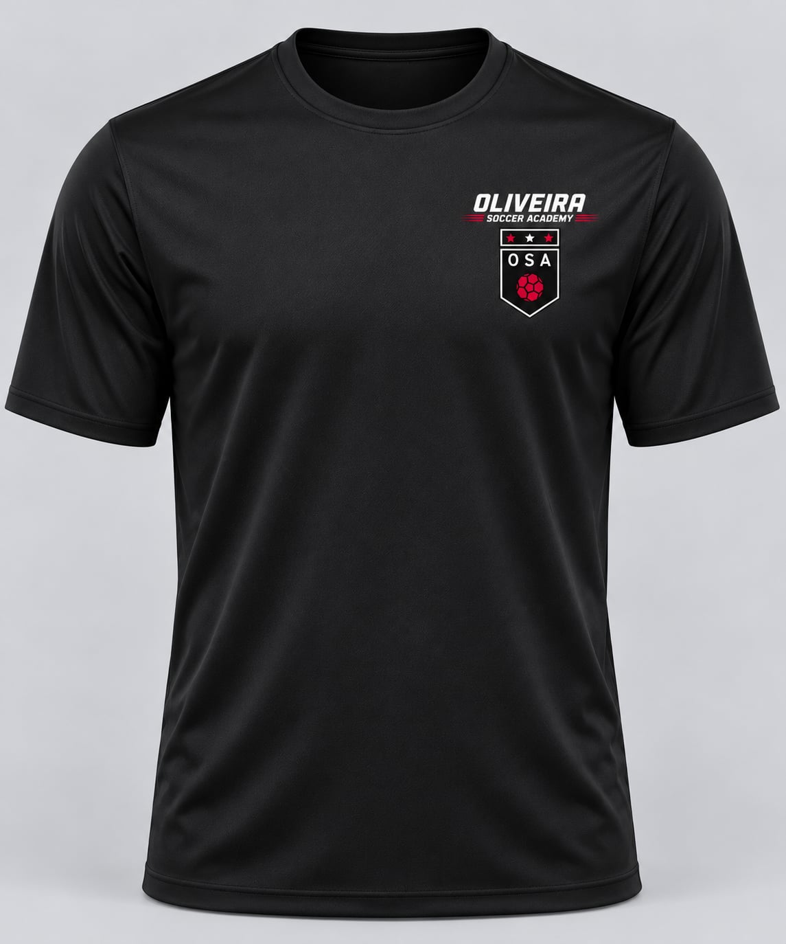 Oliveira Soccer Academy Street Graphic Performance Tee - black front view