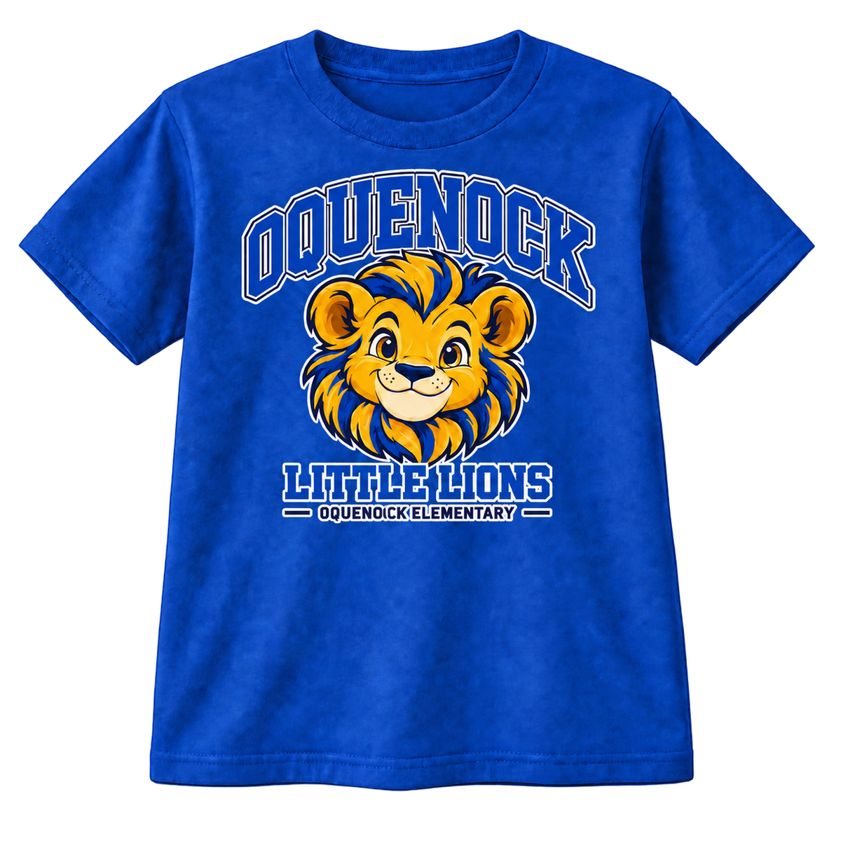 Oquenock Little Lions youth T-shirt in royal blue