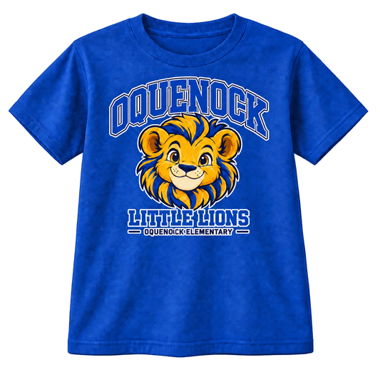 Oquenock Little Lions youth T-shirt in royal blue