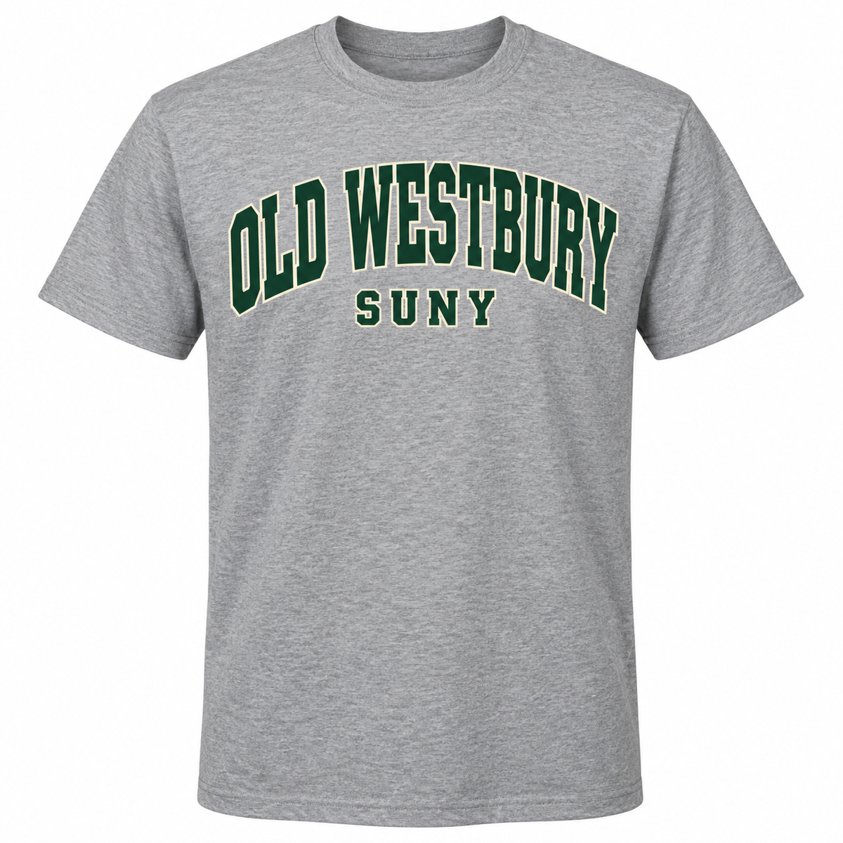 SUNY Old Westbury Collegiate Arch T-Shirt in heather gray