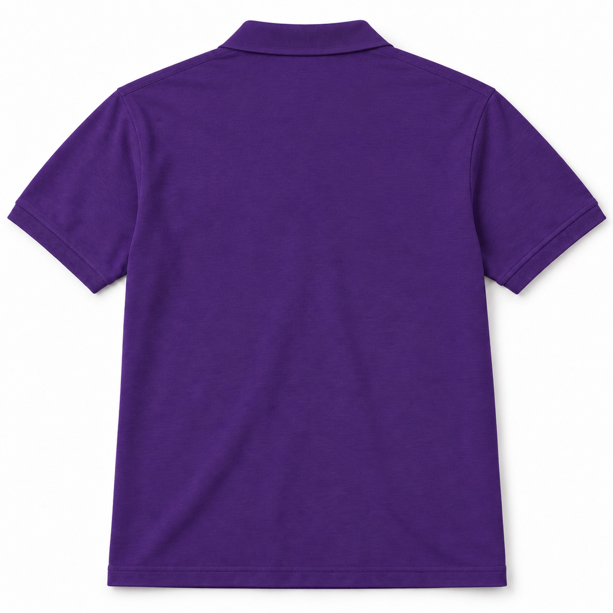 Oyster Bay Baymen polo in Purple, plain unprinted back view