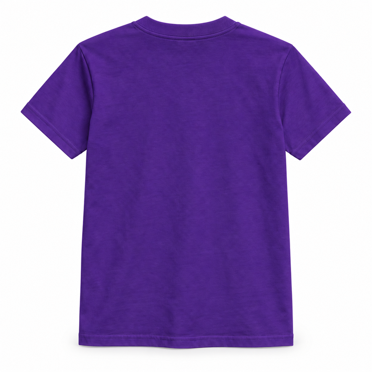 Oyster Bay Baymen youth T-shirt in purple, plain back view