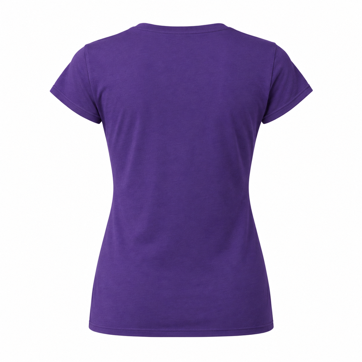 Plain back of purple Oyster Bay Baymen Women's Heritage V-Neck Tee
