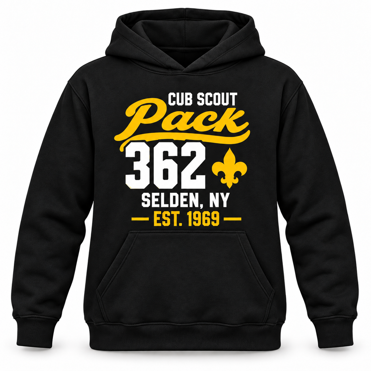 Pack 362 Cubmaster black hoodie front