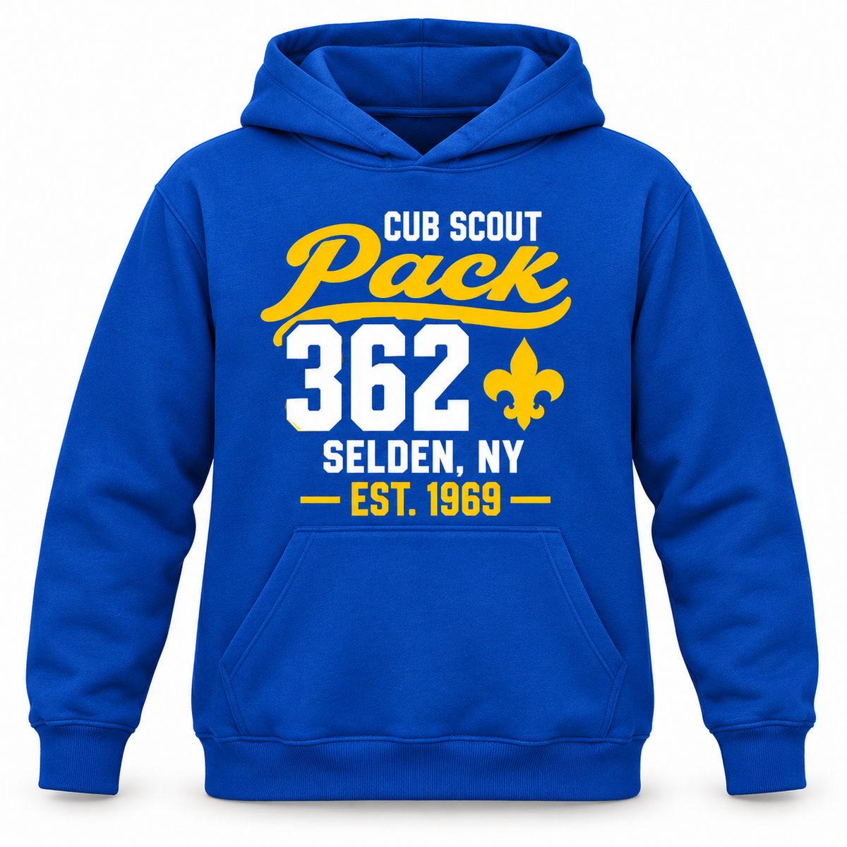 Pack 362 Youth Pullover Hoodie front mockup
