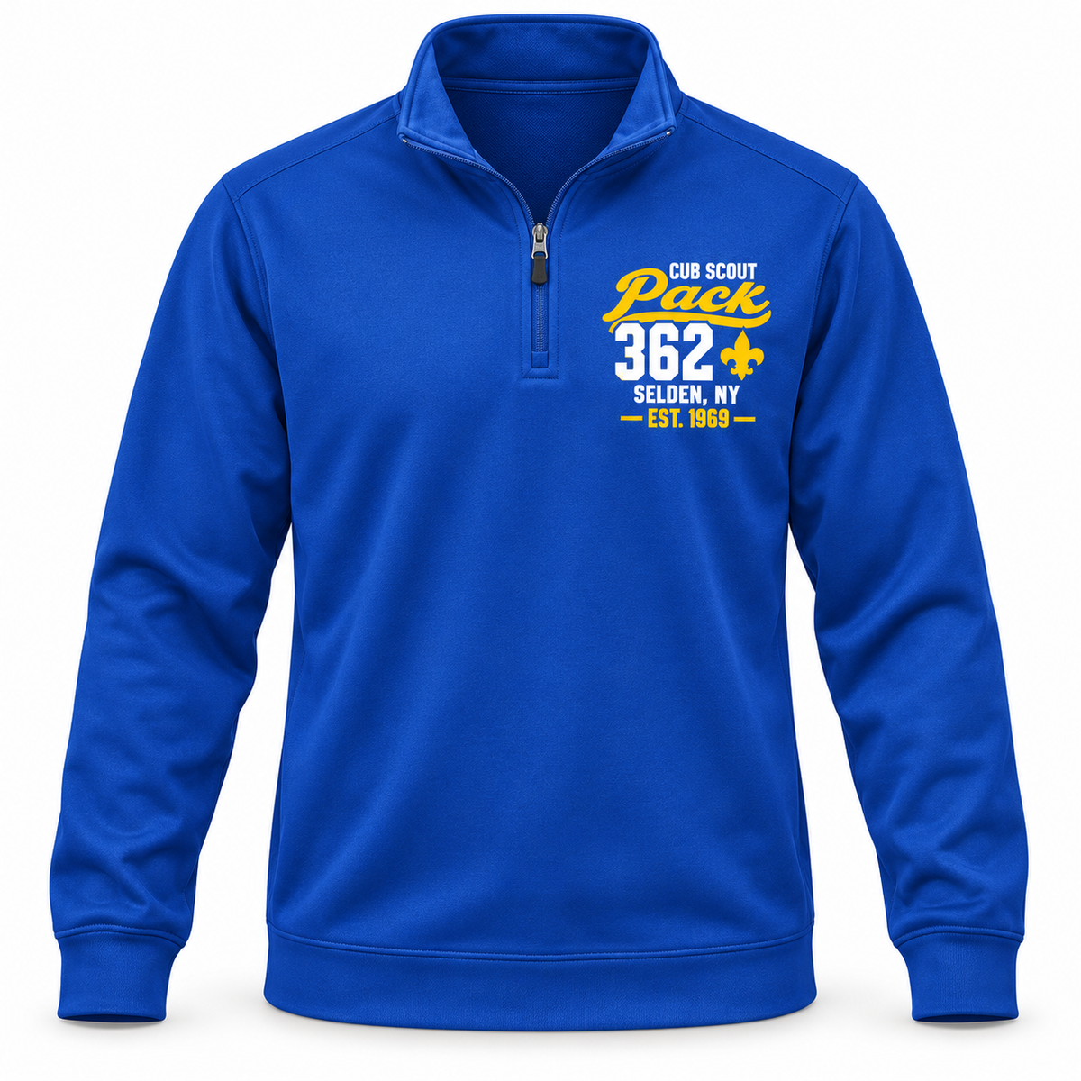 Pack 362 Youth Quarter-Zip Pullover front mockup