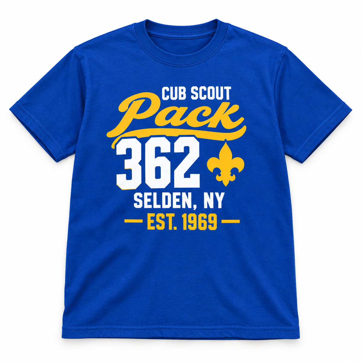 Pack 362 Adult Royal T-Shirt front mockup