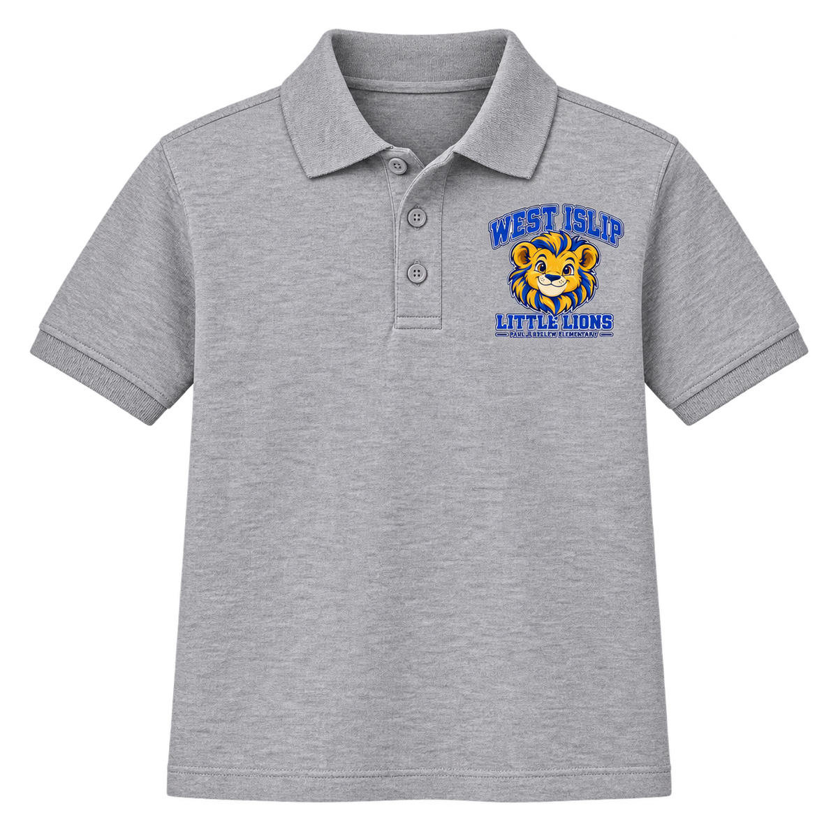 Paul J. Bellew West Islip Little Lions youth polo in Athletic Heather