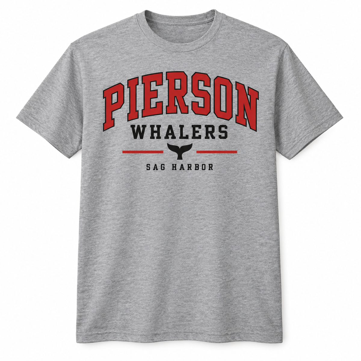 Pierson Whalers Collegiate Tee in Heather Gray