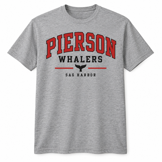 Pierson Whalers Collegiate Tee in Heather Gray
