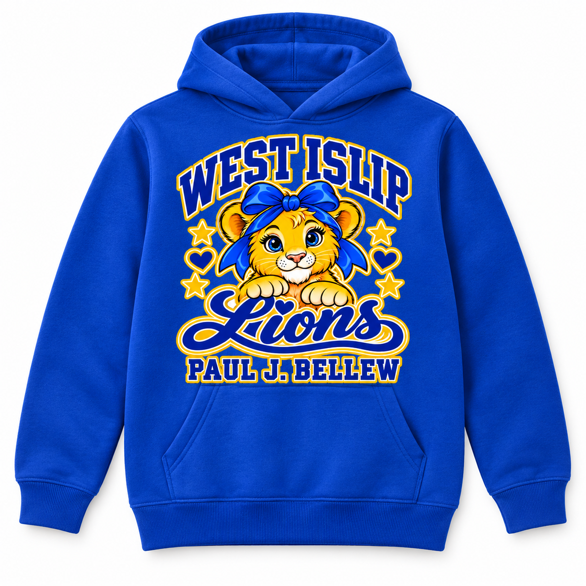 Royal Blue Paul J. Bellew Bow Lion Youth Pullover Hoodie