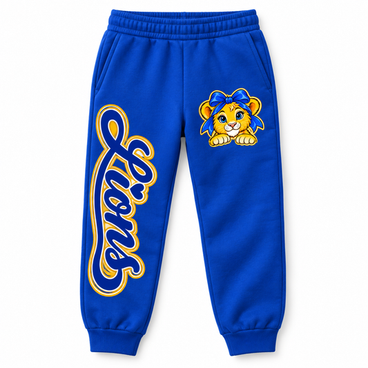 Royal Blue Bayview Elementary Bow Lion Youth Classic Joggers