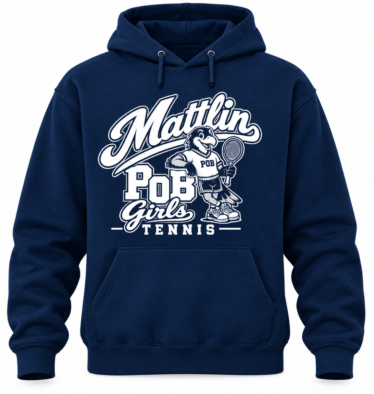 POB Mattlin Girls Tennis Retro Hawks Pullover Hoodie | Navy