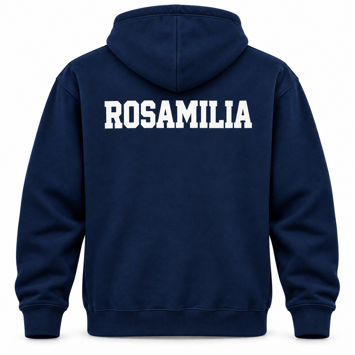 Example free back-name placement below the hood; enter your own name on the product page