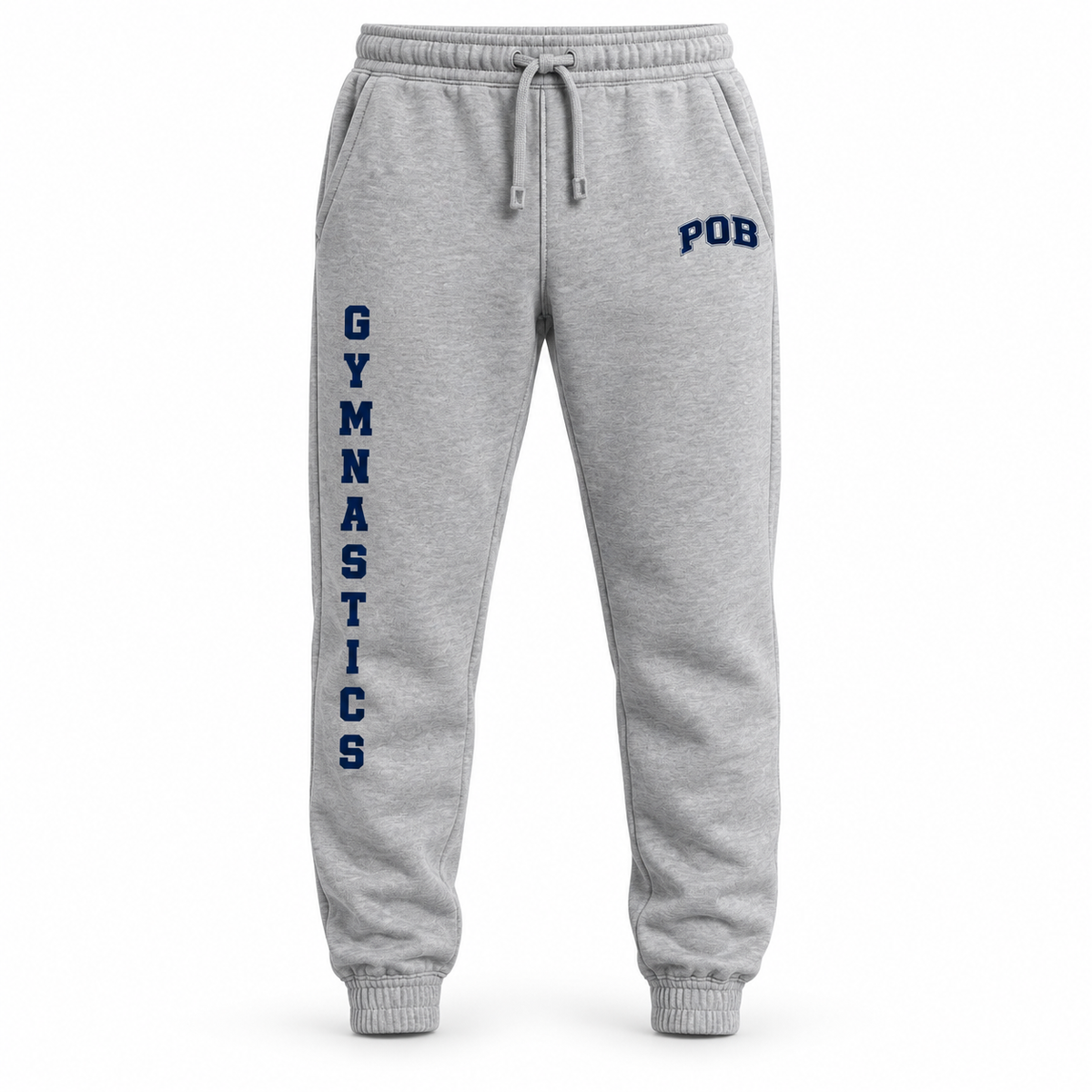 Heather Gray POB Hawks Gymnastics Fleece Warmup Joggers design mockup