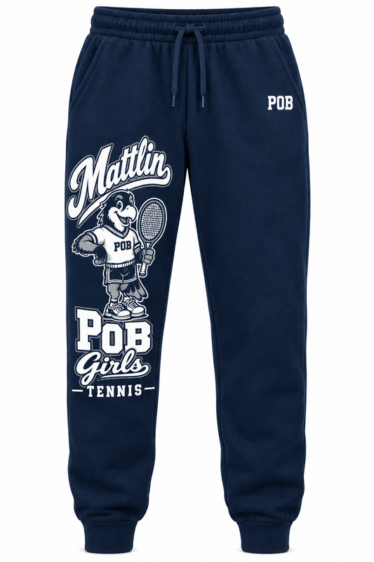 POB Mattlin Girls Tennis Retro Hawks Jogger Sweatpants | Navy