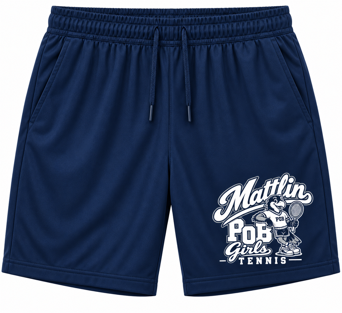 POB Mattlin Girls Tennis Retro Hawks Athletic Shorts in Navy