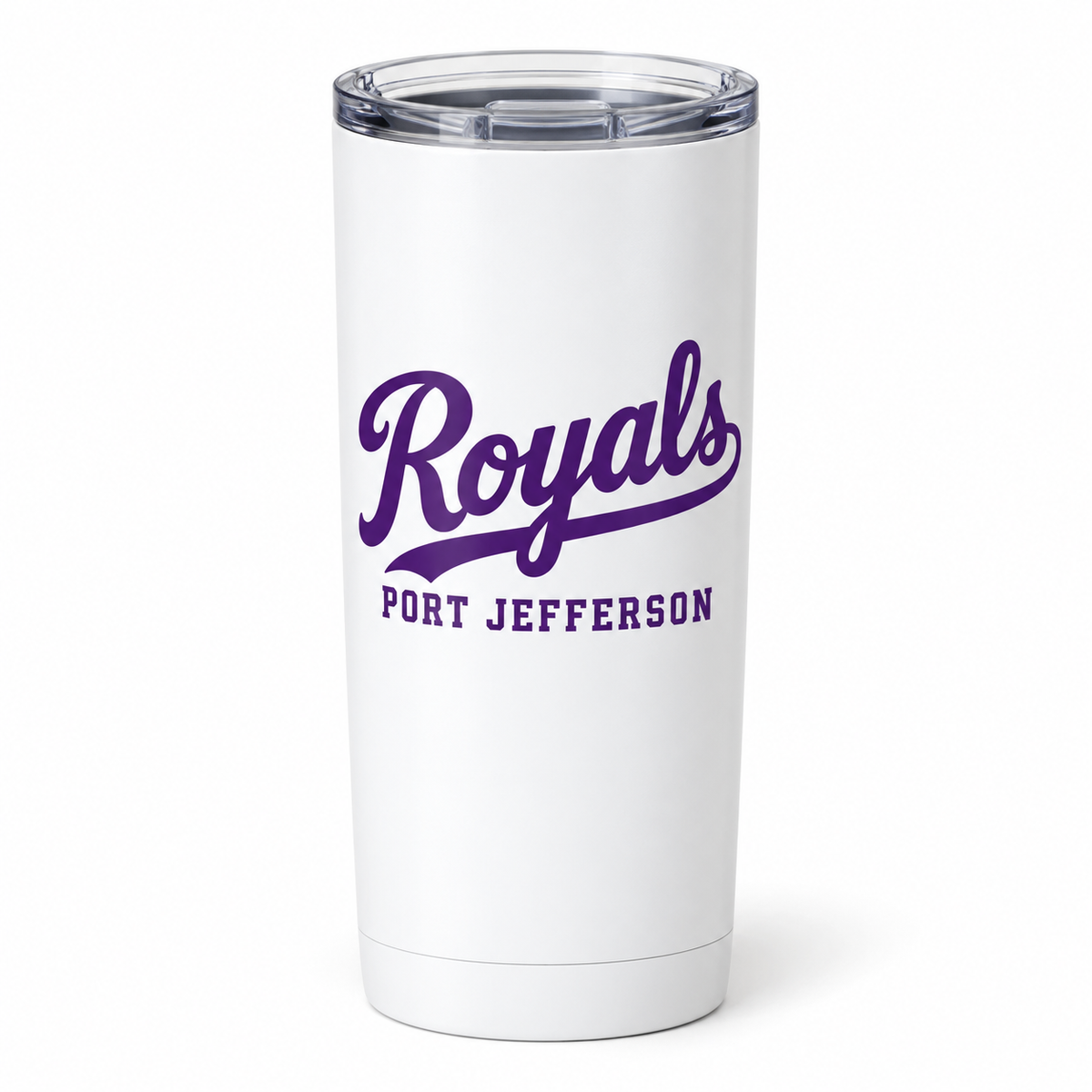 Port Jefferson Royals Script 20 oz Tumbler - White