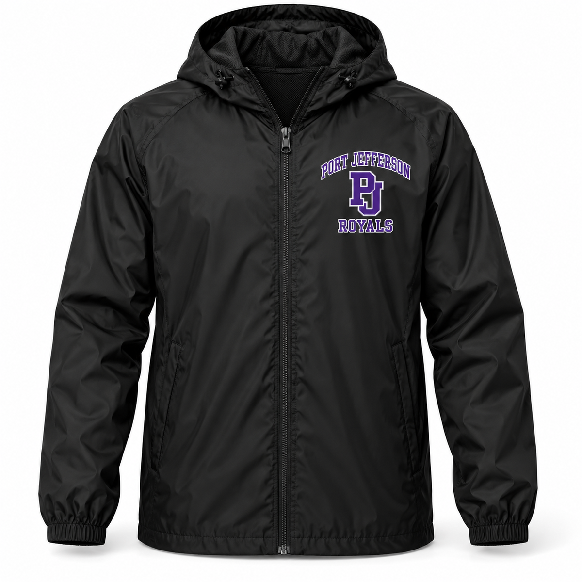 Port Jefferson Youth PJ Full Zip Windbreaker - Black