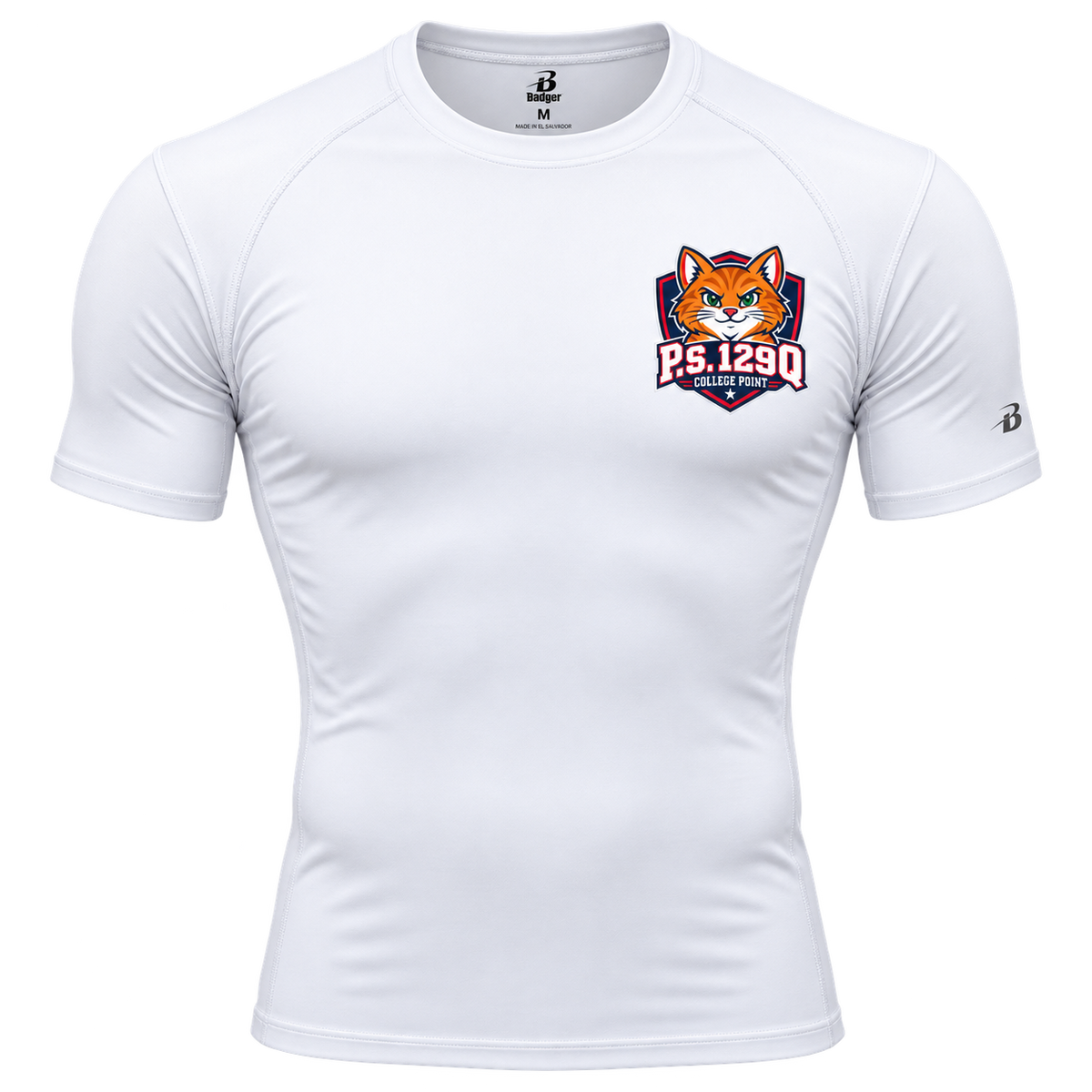 P.S. 129Q Adult Compression T-Shirt in White