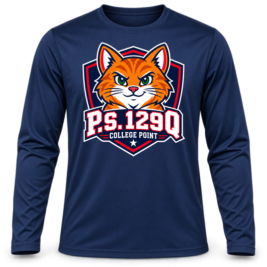P.S. 129Q Adult Performance Long Sleeve in Sport Dark Navy