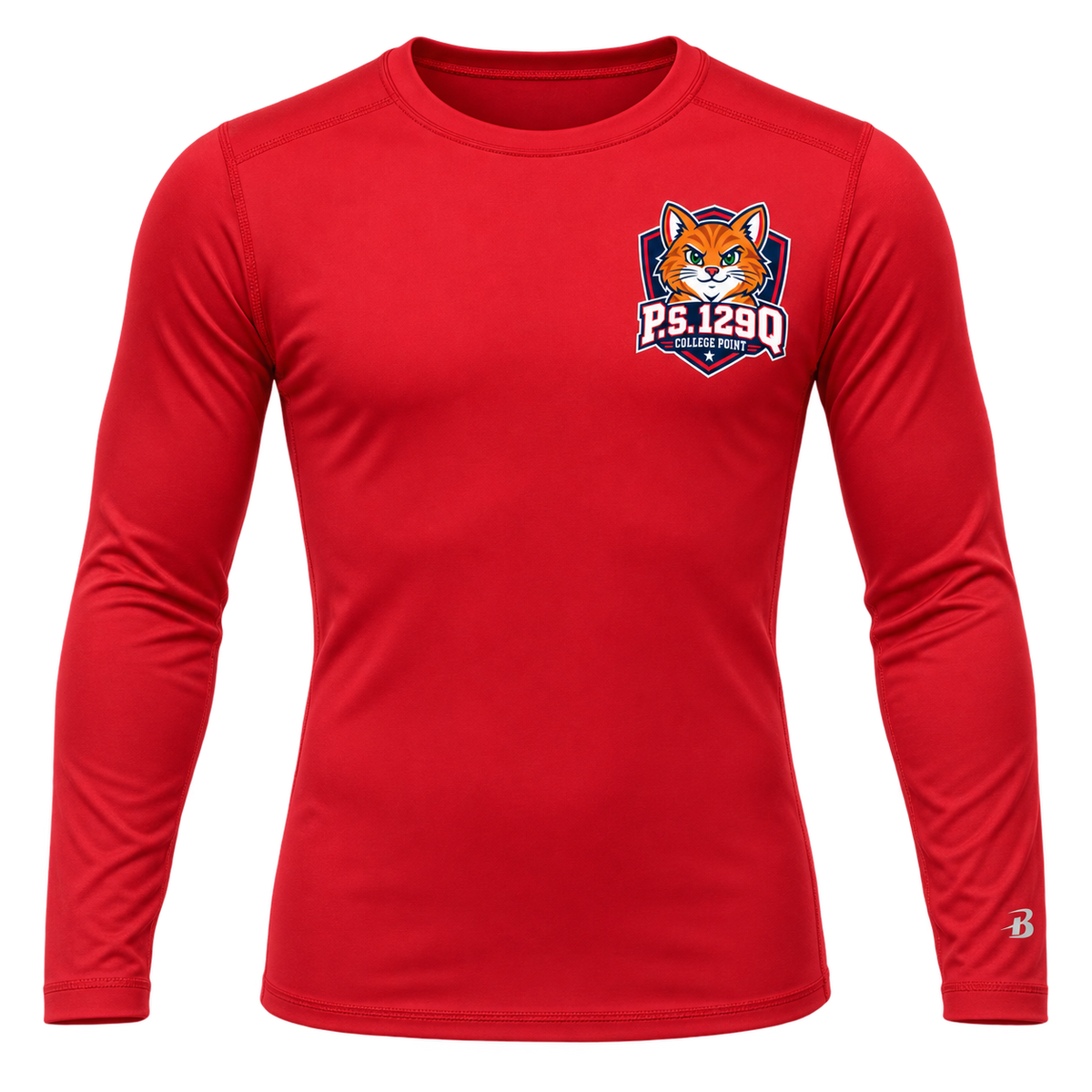 P.S. 129Q Youth Compression Long Sleeve in Red