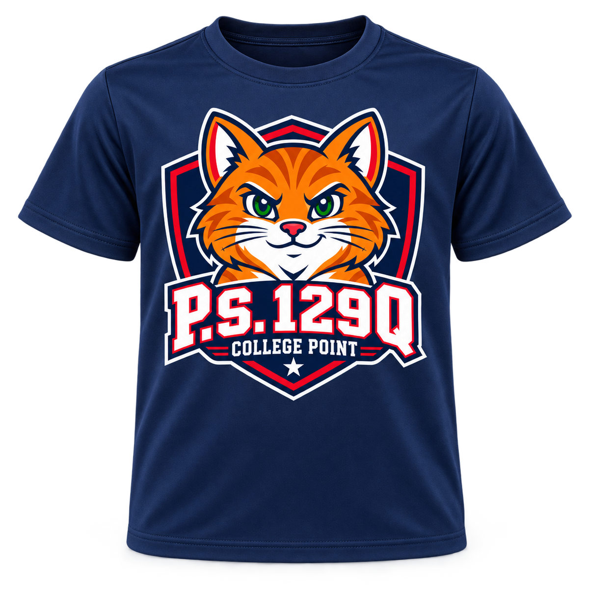 P.S. 129Q Youth Performance T-Shirt in Sport Dark Navy